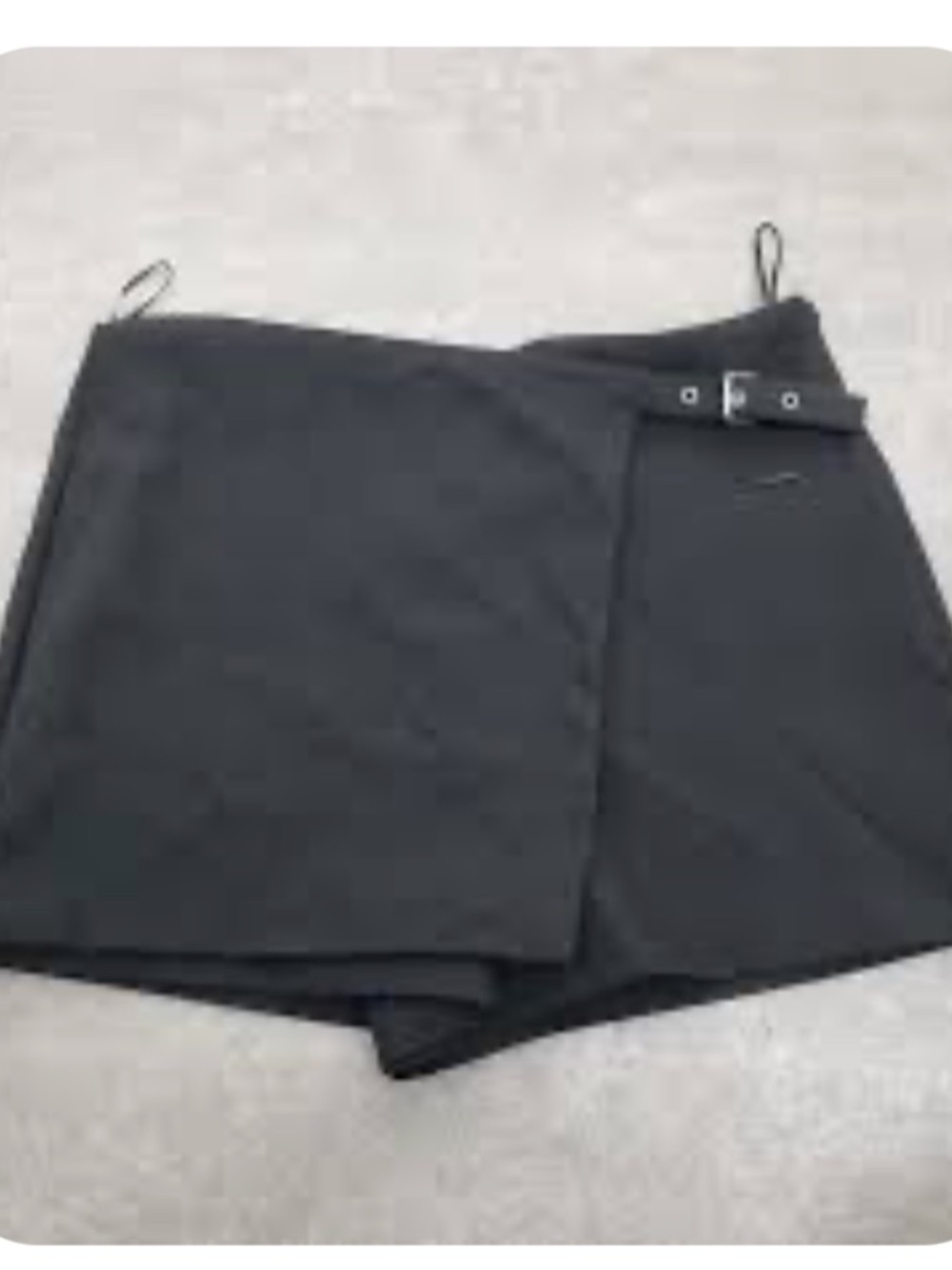 Black Wrap Mini Skort